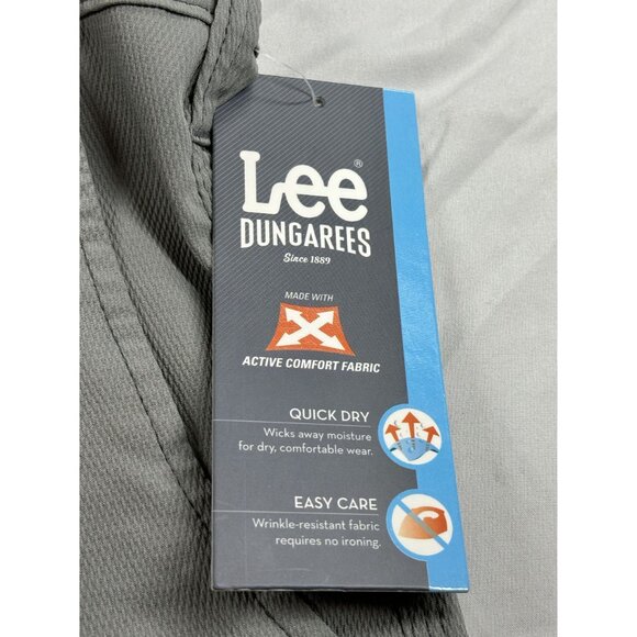 Lee Dungarees Cargo Shorts 42 Silver Active Comfort Moisture-Wicking Quick Dry - Picture 2 of 8